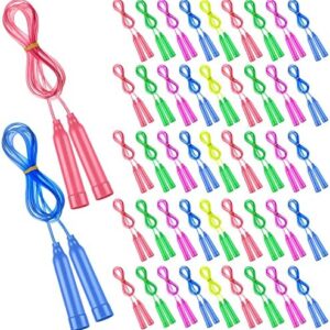 Kids Jump Rope Set Colorful Skipping Rope Adjustable Plastic Jumping Rope For Outdoor Activity Kids' Fitness Equipment Sport Birthday Party Favor