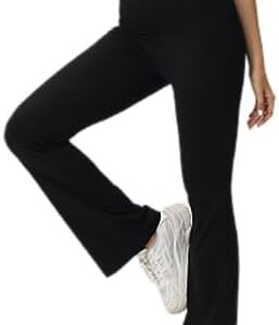 LAOARA Women Bootcut Yoga Pants Crossover Tummy Control Workout Legging High Waist Stretch Pants