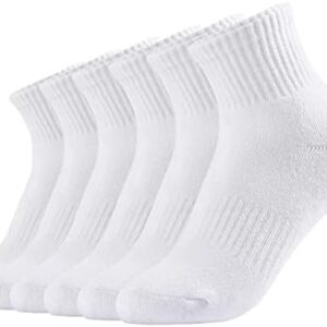 LO SHOKIM Athletic Socks Women Ankle Cushioned Running Socks 6 Pairs Thick Cotton Sports Socks