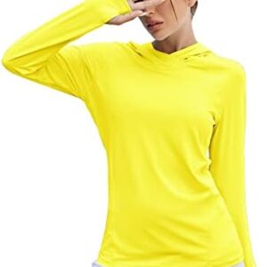 LUYAA Women's UPF 50+ Sun Protection Hoodie Breathable Stretch Hiking Shirts Long Sleeve for Running Outdoor Workout