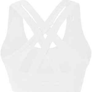 Luvrobes High Impact Sports Bra for Women Molded Cup Criss Cross Back Wirefree No Bounce Workout Gym Fitness Running