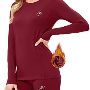 MeetHoo Thermal Underwear for Women, Winter Warm Base Layer Compression Set Fleece Lined Long Johns