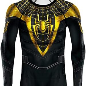 Men's Compression Shirt Super Hero Long Sleeve Workout Shirts Athletic Fitness Gym Tops for Men