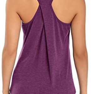 Muzniuer Womens Workout Tops Yoga Tank Tops-Sleeveless Exercise Athletic Gym Sport Shirts Racerback Tank Tops