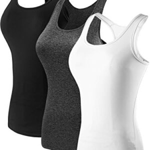 NELEUS Women's 3 Pack Compression Base Layer Dry Fit Tank Top