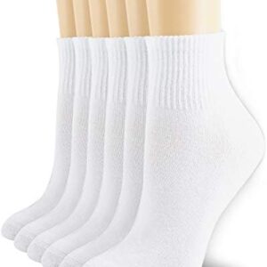 NevEND 6 Pairs Women's Men's Ankle Cotton Athletic Running Sports with Thick Cushioned Performance Breathable Socks