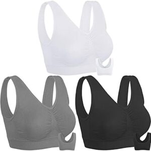 Onory 3 Pack Sports Bras for Women Wirefree Padded Workout Yoga Gym Fitness Bra Medium Support