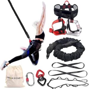 PRIOR FITNESS Bungee Fitness Equipment Set Casual Latex Cord Resistance Bands Dance Rope Exercise at Home Gym Suspension Trainer Professional Training Equipment