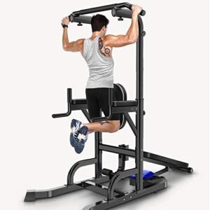 Pull Up Adjustable Parallel Bars Power Tower Weight Bench Dip Station Home Exercise Gym Barbell Rack Workout Training Workout Fitness Equipment