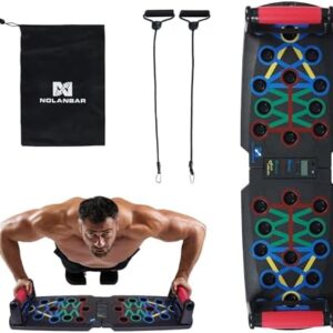 Push Up Board with resistance bands for at home work out | gym equipment for home | pushup board as home gym equipment for work out equipment for home | home workout equipment for at home workout equipment with push-up board | Push Up Board For Men.