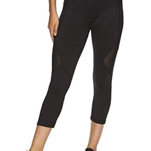 Reebok Womens Highrise Capri Compression Athletic Pants