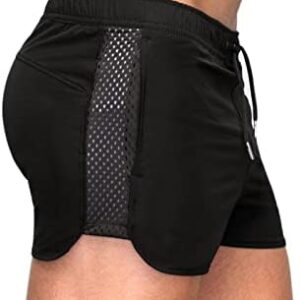 SS COLOR FISH Men Workout Running Shorts with Pockets Breathable Lightweight Quick Dry Gym Sports Shorts for Men