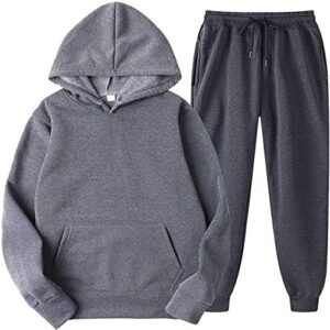 SUERGHWAX Sweatsuits For Men,2 Piece Tracksuit Long Sleeve Hoodie Sweatsuit Casual Fitness Athletic Sweatpant Suits