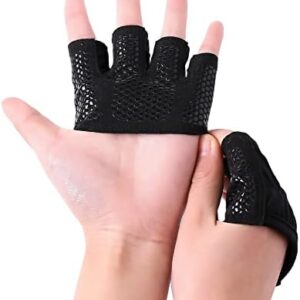 SUJAYU Workout Gloves for Women Men, Barehand Gloves for Weight Lifting, Weight Grips for Women Gym Gloves for Women Weight Lifting