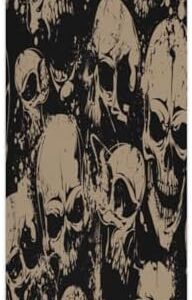 Skull Yoga Mat Folding Travel Fitness & Exercise Mat with Carrying Bag Non-Slip Lightweight Travel Yoga Mat for Women Pilates 72"L × 26.8” W × 2 Mm Thick