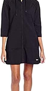 Speedo Women's Hooded Aquatic Fitness Robe and Cover-Up, with Full Front Zip