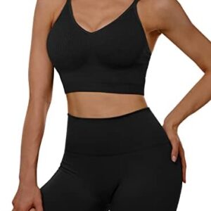 Sportneer Workout Short Sets, High Waist Gym Yoga Sets Two Piece Outfits for Women