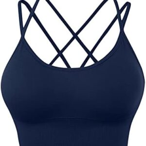 Sports Bras for Women, Workout Cross Beauty Back Padded Push Up Yoga Bra Solid Fitness Low Impact Lightly Comfort Underwear