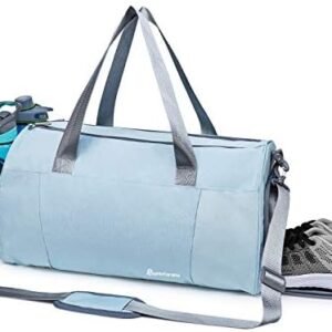 Sports Gym Bag with Wet Pocket & Shoe Compartment Fitness Workout Bag for Men and Women, Mint Green