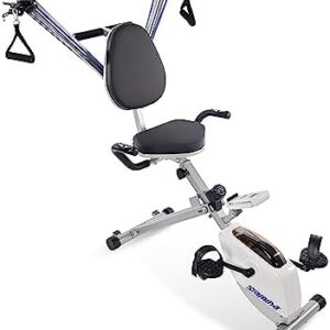 Stamina Exercise Bike and Strength System - Foldable Exercise Bike with Smart Workout App - Stationary Bike for Home Workout - Up to 250 lbs Weight Capacity