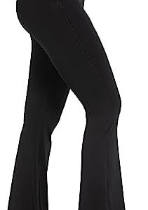 Sunzel Flare Leggings for Women with Pockets, Crossover Yoga Pants with Tummy Control, High Waisted and Wide Leg