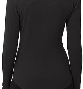 THE GYM PEOPLE Fleece Mock Turtleneck Pullover Base Layer Shirts Long Sleeve Workout Tops with Thumb Hole