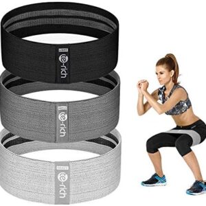 Te-Rich Resistance Bands, Fabric Booty Bands for Women, Cloth Workout Bands Resistance Loop Bands, Non-Slip Thick Squat Bands for Butt, Legs, Thigh, Hip and Glute Exercise