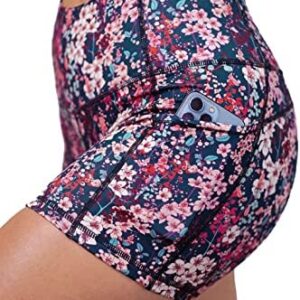 Tough Mode Women High Rise 5" Super Soft Athletic Shorts Pockets Bike Fitness Workout Running Yoga Tummy Control