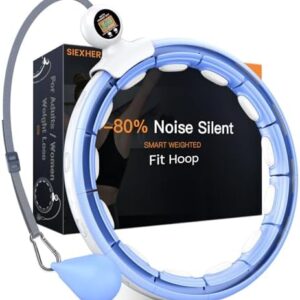 Upgraded Silent Infinity Smart Weighted Fit Hoop for Adult Weight Loss, Quiet Fitness Hula Circle Belt with Counter, Exercise Hoop for Women Slimmer Waist, Abs Workout Equipment