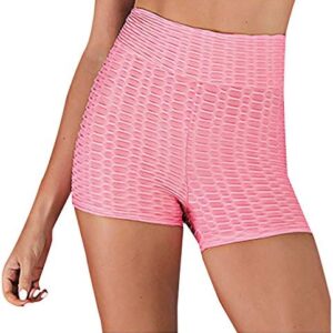 Women High Waist Hip Stretch Running Fitness Yoga Pants Wrinkled Biker Shorts Yoga Pants Set