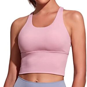 Women Sports Bras Longline Fitness Crop Tops Tank Gym Camisole Yoga Workout Running Shirts