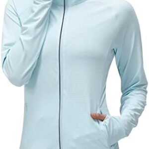 Women's UPF 50+ UV Sun Protection Clothing Long Sleeve Athletic Hiking Shirts Lightweight SPF Zip Up Outdoor Jacket