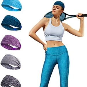 XUANERMIN Women's Workout Headbands Non Slip Sport Sweatbands Yoga Hairbands for Travel Fitness Athletic Elastic Moisture Wicking for fits All Men and Women Girls