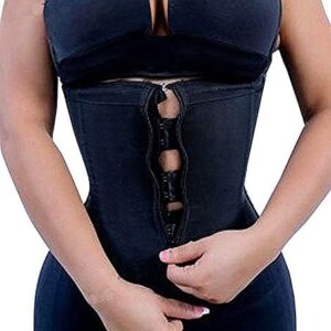 YIANNA Latex Waist Trainer Corsets Zipper Underbust Sport Girdle Hourglass Body Shaper for Women