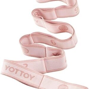 YOTTOY Yoga Strap and Resistance Bands-Exercise Elastic Bands for Working Out Women with 10 Loops-Perfect for Stretching and Physical Therapy