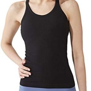 Yoga Racerback Tank Top for Women with Built in Bra,Women's Padded Sports Bra Fitness Workout Running Shirts