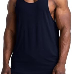 ZIWOCH Mens Workout Stringer Tank Tops Gym Muscle Cotton Shirt Sleeveless Training Bodybuilding Vest