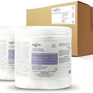 Zogics Antibacterial Wipes – Disinfecting Wipes for Sanitizing and Cleaning Surfaces and Equipment, EPA Registered Antibacterial Cleaning Wipes (1,600 Count – 2 Rolls of 800 Wipes)