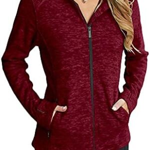 Zuoyouzi Women's Full Zip Jacket Sweatshirts Long Sleeve Slim Fit Athletic Track Running Jackets Outerwear with Pockets