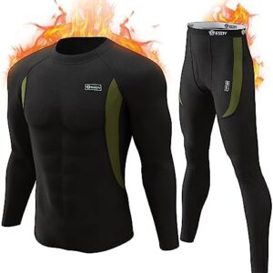 romision Thermal Underwear for Men Long Johns Fleece Lined Hunting Gear Bottom Top Set Base Layer Cold Weather XS-4XL