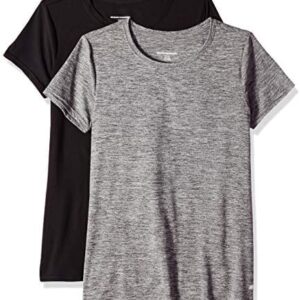 Amazon Essentials Women's Tech Stretch Short-Sleeve Crewneck T-Shirt (Available in Plus Size), Multipacks