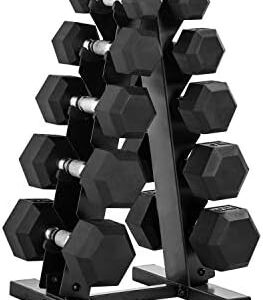 CAP Barbell 150 LB Dumbbell Set with Rack, Color Series