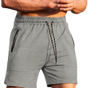 COOFANDY Men's Gym Workout Shorts Athletic Training Shorts Fitted Weightlifting Bodybuilding Shorts with Zipper Pockets