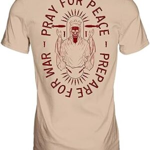 Combat Iron Pray for Peace, Prepare for War Men's Graphic Short Sleeve T-Shirt