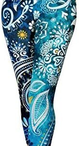 Comfy Yoga Pants - Workout Capris - High Waist Workout Leggings for Women - Lightweight Printed Yoga Legging - Size S/M 4-10