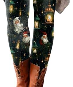 Fleece Lined Pants Women Yoga Pants Leggings Artistic Splash Printed Soft Stretchy Pants Gym Legging Tights Tummy