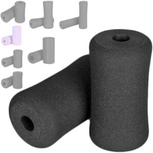 Foam Foot Pads Rollers Set of a Pair for Home Gym Exercise Machines Equipments Replacements with 1 Inch(2.54cm) Rod (Foam 5.12" X 2.76" Od X 0.87" Id)