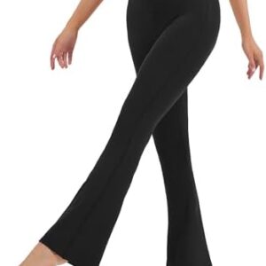 HEGALY Women's Flare Yoga Pants - Crossover Flare Leggings Buttery Soft High Waisted Workout Casual Bootcut Pants