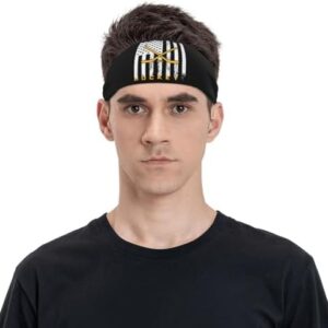 Hockey Ball Headband for Men Women Sports Sweatband for Fitness Exercise Moisture Wicking Running Yoga Hairbands