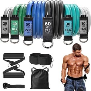 INNELO Heavy Resistance Bands for Working Out,Resistance Bands with Handles,Exercise Bands with Door Anchor, Carry Bag, Legs Ankle Straps for Physical Therapy, Home Workouts